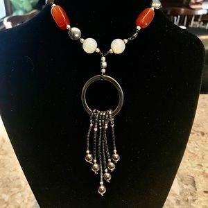 Guatemalan red bead 22” necklace